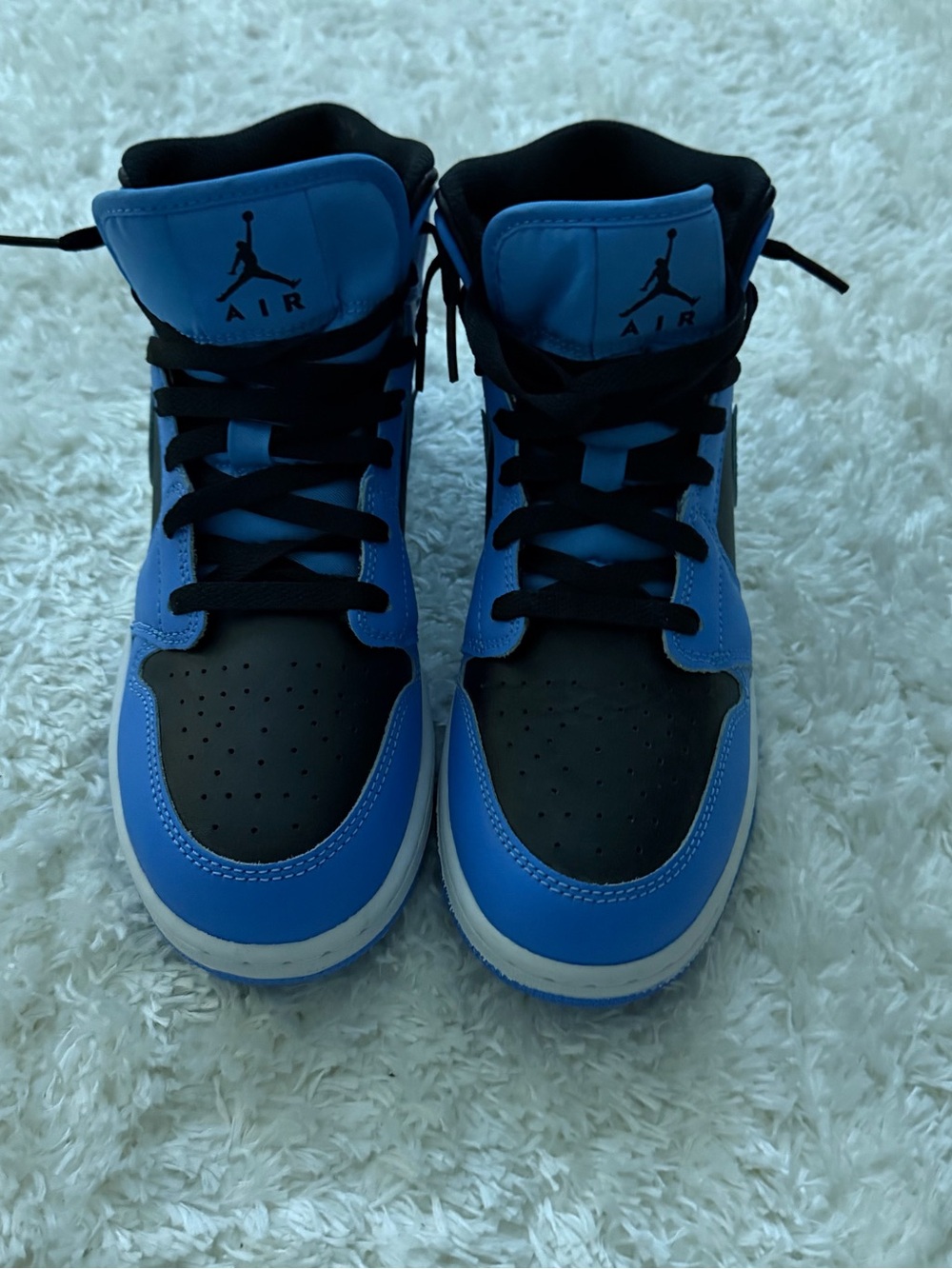 Nike Kids High-Top Sneakers in Blue and Black